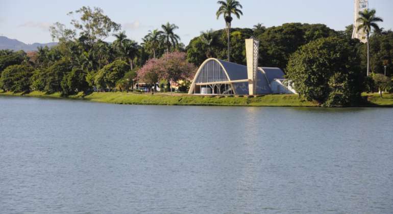 Imagem mostra Lagoa da Pampulha.
