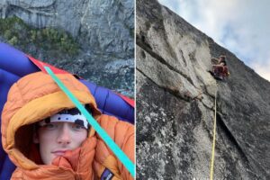 Imagem mostra Balin Miller que morreu após cair de montanha durante escalada.