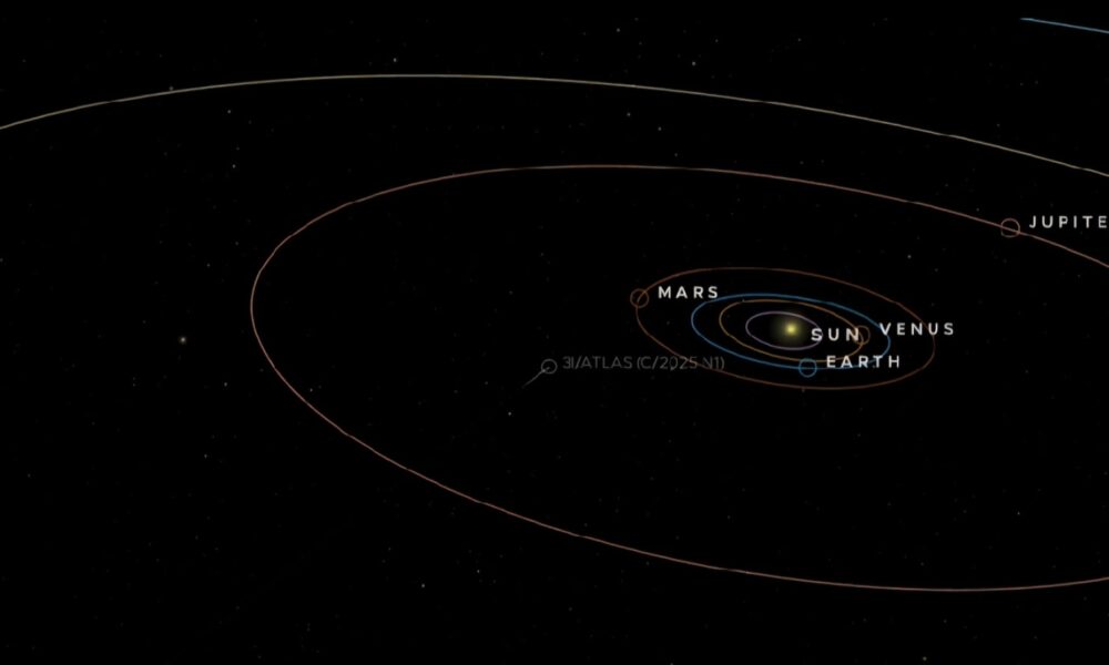 Imagens do cometa interestelar 3I/ATLAS registradas por sondas em Marte revelam detalhes da coma e da rara anticauda luminosa