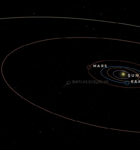 Imagens do cometa interestelar 3I/ATLAS registradas por sondas em Marte revelam detalhes da coma e da rara anticauda luminosa