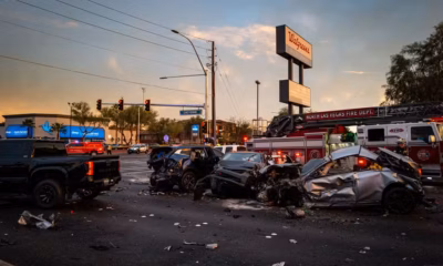 Colisão em cruzamento de Las Vegas leva jovem ao tribunal