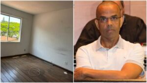 Um dos imóveis chegou a abrigar o 33º Batalhão da Polícia Militar de Minas Gerais entre 2000 e 2024 | Brunno Dantas/TJRJ + Sandra Santos Leilão/Reprodução