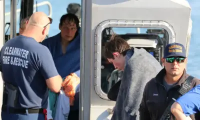 Passeio de pesca termina em resgate após naufrágio em Clearwater